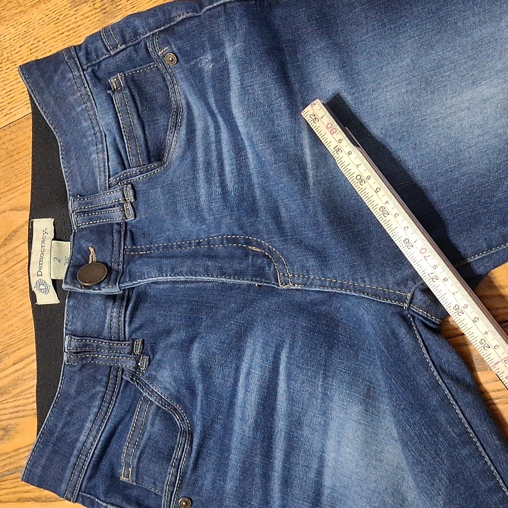 DEMOCRACY Jeans Womens 2 BLUE Preowned Denim AB TECHNOLOGY Used - Picture 3 of 6